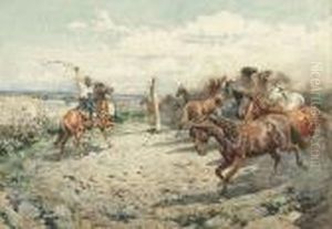 Lassoing The Wild Horses by Enrico Coleman