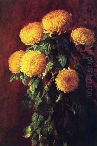 Chrysanthemums by John Ross Key