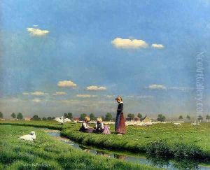 In The Meadow by Paul-Wilhelm Keller-Reutlingen