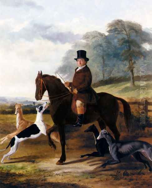 Mr. Gilpin On His Favorite Hack With Greyhounds - view 1