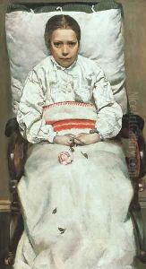 The Sick Girl 1880-81 by Christian Krohg