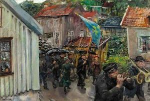 Procession of the Abstemious (Totalistenes s&oslash;ndagsutflukt) by Christian Krohg