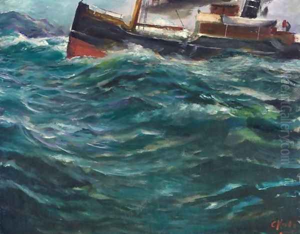 Ship in Stormy Weather (Skip i stormvær) - view 1