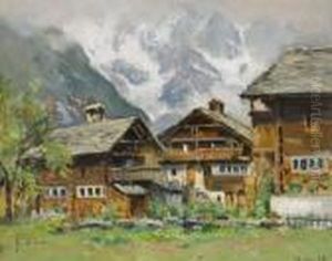 Paesaggio Montano Con Baite by Giovanni Colmo