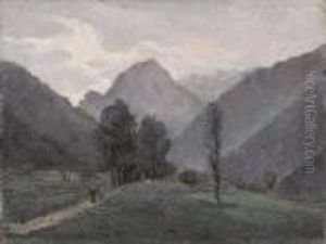 Paesaggio Montano Con Figure by Giovanni Colmo