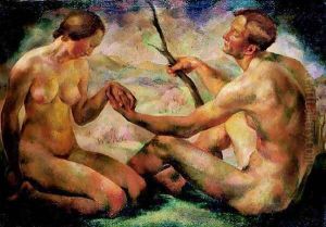 May Human Couple 1923 by Erzsebet Korb