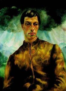Portrait of a Man Jozsef Pecsi c. 1923 by Erzsebet Korb