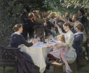 Hip Hip Hurrah Artists Party at Skagen by Peder Severin Kroyer