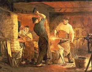The Forge by Peder Severin Kroyer