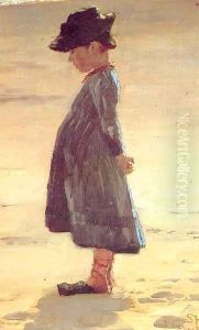 Nina en la playa by Peder Severin Kroyer
