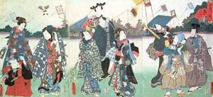 New Years festival by Utagawa Kunisada