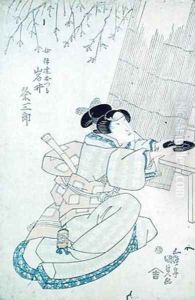 Iwai Kumesaturo as Date Otsura a Tea House Girl by Utagawa Kunisada