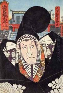 Moronao the villain of Chushingura by Utagawa Kunisada