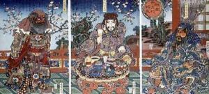 The pledge of loyalty in the peach orchard by Utagawa Kunisada