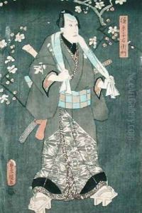 Detail of Character Four from Five Characters from a Play by Toyokuni by Utagawa Kunisada