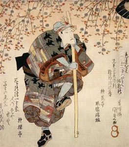 Onoe Kikugoro III as Shimbei in Sukeroku yukari no Edo zakura
