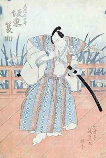The Actor Bando Tokuke as Takahastu Yajuro a Samurai - view 1