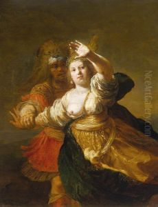 Hercules Obtaining the Girdle of Hyppolita by Nikolaus Knupfer