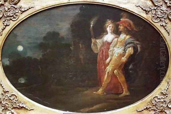 Couple in Landscape at Night - view 1