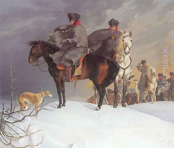 Prussian Cavalry Outpost in the Snow 1821 - view 1