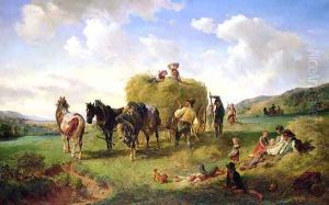 The Hay Harvest by Hermann Kauffmann