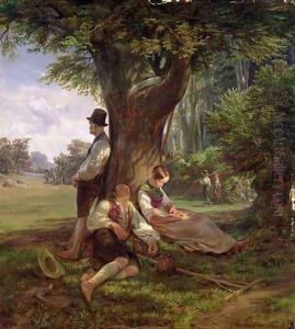 Peasants having a Siesta by Hermann Kauffmann