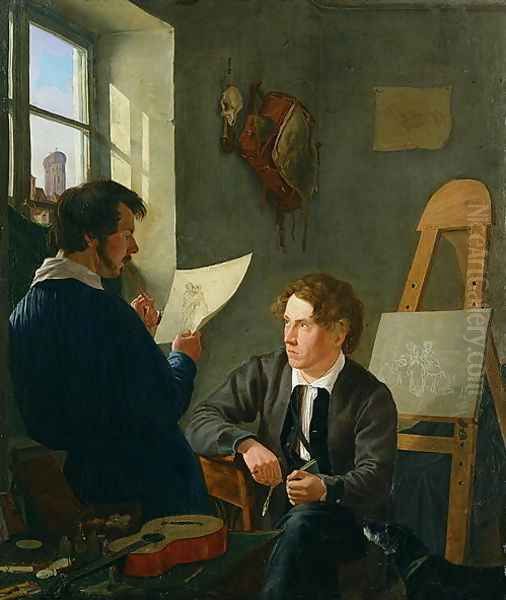 Hermann Kauffmann and Georg Haeselich 1806-94 in Kauffmanns Munich Studio - view 1