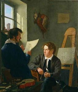 Hermann Kauffmann and Georg Haeselich 1806-94 in Kauffmanns Munich Studio