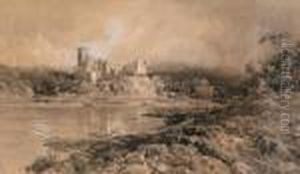 Dunwegan Castle Auf Der Insel Skye by Edward Theodore Compton