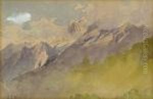 Gebirgslandschaft. by Edward Theodore Compton