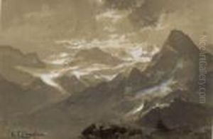 Gebirgslandschaft. by Edward Theodore Compton