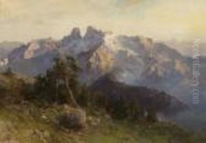 Morgen Im Hochgebirge - Blick Auf
Den Monte Cristallo. by Edward Theodore Compton