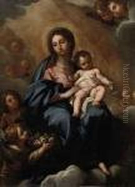 The Virgin And Child In The Clouds Surrounded By Angels - view 1