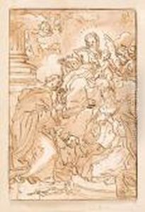 La Vergine Del Rosario, San Domenico Di Guzman E Santa Caterina
