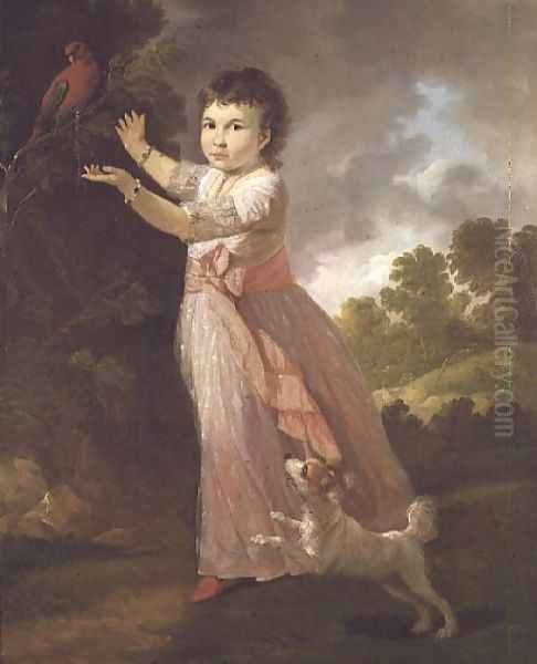Portrait of Frances Graham with a Parrot - view 1