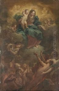The Madonna And Child Releasing Souls From Purgatory: A Bozzetto