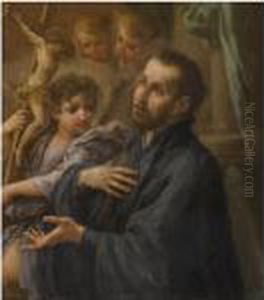 A Saint At Prayer by Sebastiano Conca