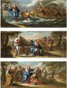 Cristo Cammina Sulle Acque; Cristo E La Samaritana; Cristo Benedice Un Discepolo