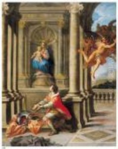 Sant'ignazio Da Loyola Depone Le Armi Davanti Alla Vergine by Sebastiano Conca
