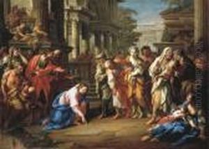 Christ And The Woman Taken In Adultery ('let He Who Is Without Sincast The First Stone') by Sebastiano Conca