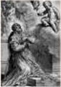 Saint Philippe De Neri Adorant L'enfant Jesus