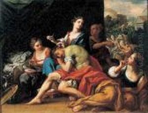 Sansone E Dalila Giuditta Con La Testa Di Oloferne by Sebastiano Conca