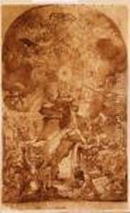Pope Clement I Striking The Rock And Causing Water To Flow
