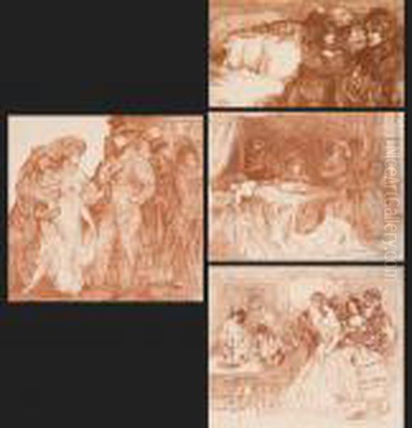 The Balzac Set (suite Of 6 Lithographs) by Charles Edward Conder