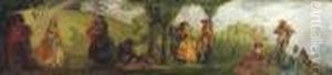 Fetes Galantes (with Dante And Beatrice) by Charles Edward Conder