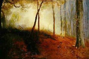 Deer in a Wood by Louis Kolitz