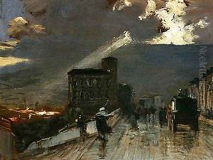 The Terrace in Kassel with a Storm Brewing by Louis Kolitz