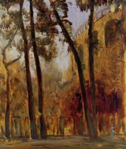 View of the Arcade Wall of the Henschel Gardens from Karlsaue Kassel