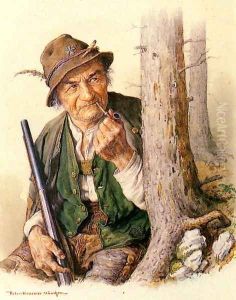 Hunters and a Mountaineer by Peter Kraemer