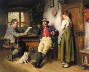 Messenger's Story (Postillon in der Wirtsstube) by Hugo Kauffmann
